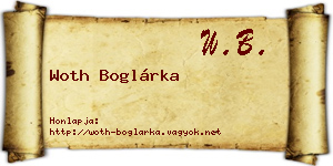 Woth Boglárka névjegykártya